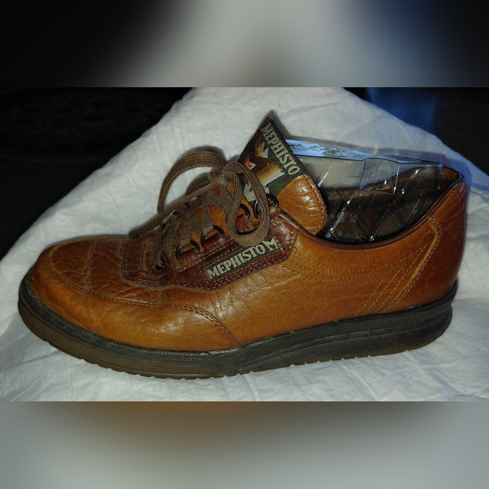 Mephisto Match Runoff Air Jet Brown Leather Sneakers Shoes Men’s Size 10